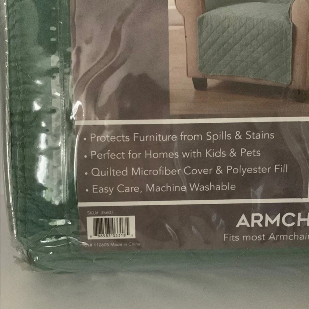 Stonewashed Green Armchair Furniture Cover